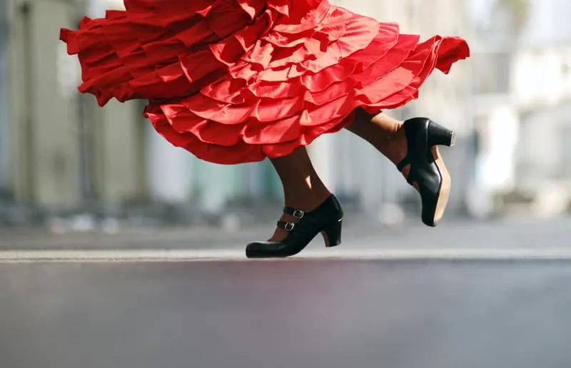 flamenco dance, southern spain, a foot view of a flamenco dancer's feet while dancing