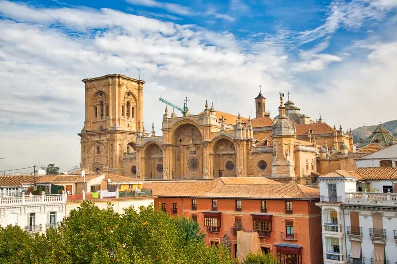 aerial view of the Royal Chapel, one of the best places in Granada