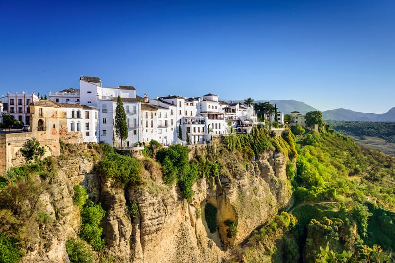 Ronda and white village in Cadiz, one of the best cities to in southern spain in winter