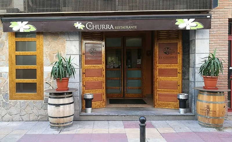 The entrance to Restaurante El Churra, Murcia, Spain.