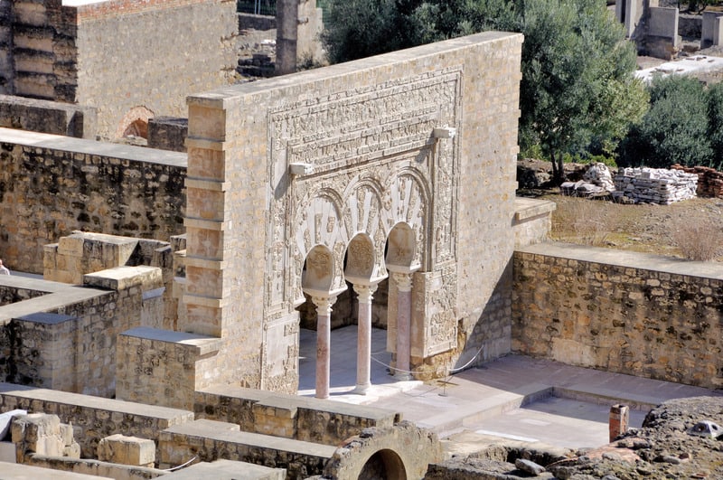 southern spain, andalucia, medina azahara from cordobaColumns and arches of Yar'far facade. Medina Azahara. Cordoba, Andalusia, Spain
