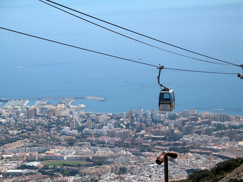 things to do in Benalmadena, take a ride with the Cable Car benalmadena