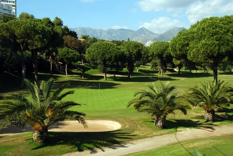 view of a golf course at one of the best golf resorts in Malaga, Marbella in May