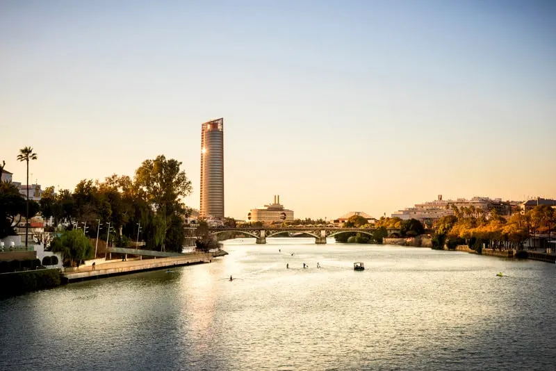 Torre Sevilla is the first skyscraper in Seville, part of the real estate project called Puerto Triana, located on the La Cartuja site where the 1992 Universal Exposition was held. The building has mixed commercial and office use, best places to stay in seville