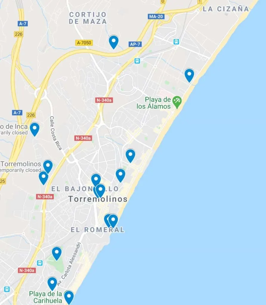 map torremolinos spain andalucia