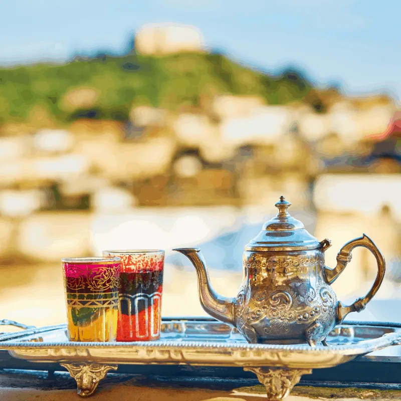 A sip of delicious Moroccan Tea in Granada, Spain