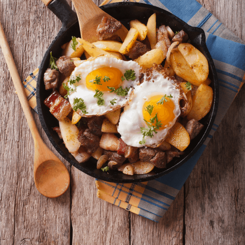 Traditional plate of Plato Alpujarreño for brunch in Cordoba, Spain