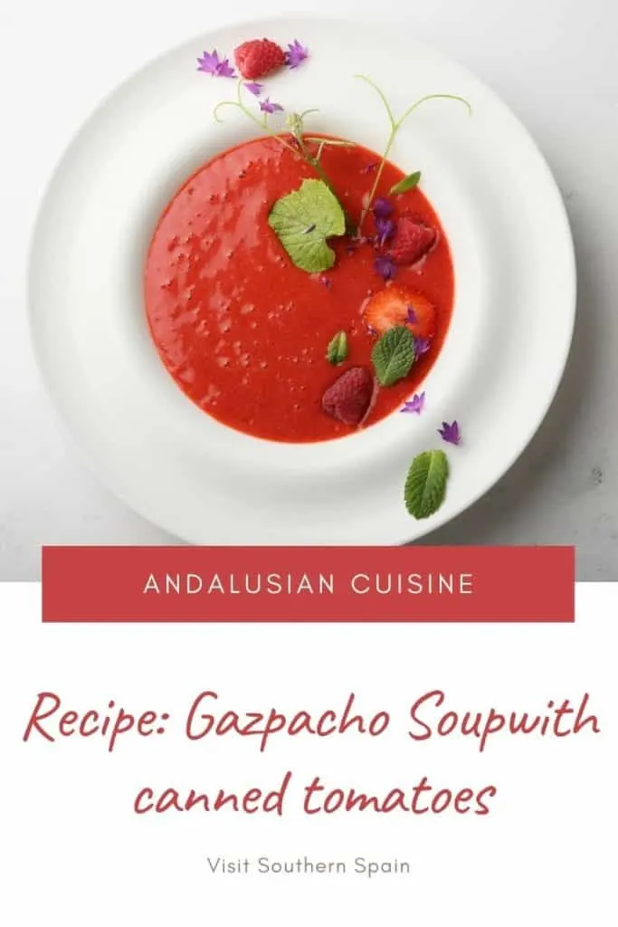 Gazpacho Soup With Canned Tomatoes - Spanish Recipe