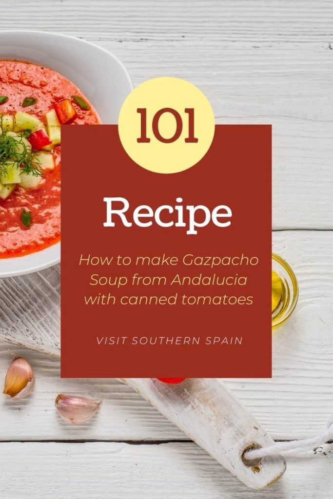 gazpacho soup with canned tomatoes 4 - Spanish Gazpacho with Canned Tomatoes - Easy Recipe