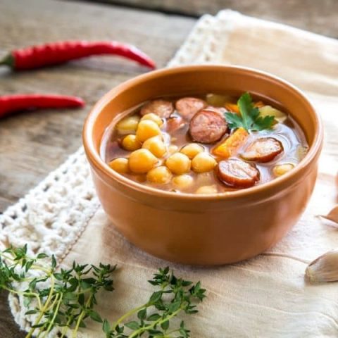 Spanish Bean Soup Recipe - Garbanzo Bean Soup-image