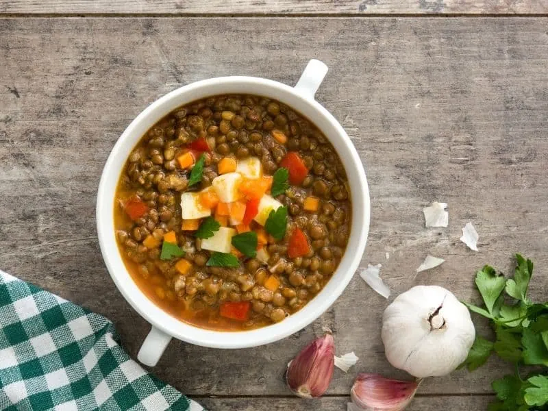 spanish lentil soup, tips on serving