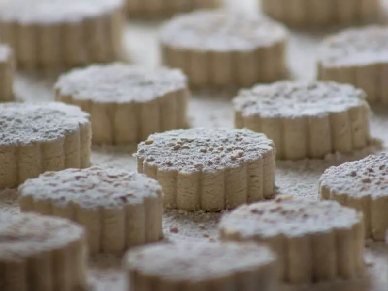 Christmas sweets typical of Spain_ _Polvorones or Mantecados