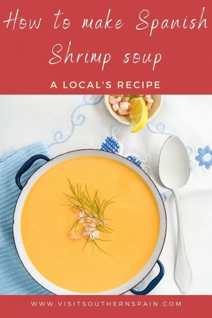 Are you looking for easy Spanish Shrimp recipes? Then you must try our Spanish shrimp soup recipe! It's easy and so tasty! It's a great base recipe that you can also use for Spanish Shrimp and rice dishes. Indeed rice or noodles as optional with this one. You can make this Spanish shrimp recipe with a blended soup but you can also keep your Spanish shrimps intact. As said, it's very customizable and one of the best Spanish soups. #spanishshrimpsoup #spanishsoups #spanishshrimprecipes