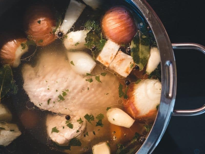 Cooking Chicken Broth