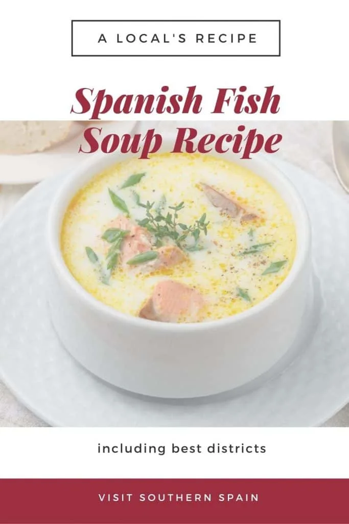 When looking for Spanish fish dishes, you can't skip this Spanish fish soup. It's one of the most popular Spanish fish recipes out there! It's an easy Spanish soup that's very popular in the towns of Southern Spain. On top, this Spanish soup recipe is very healthy and comes with many benefits for your health. This Spanish soup recipe can also be used for a Spanish fish stew. You can use the fish of your liking and amend spices. #spanishsoups #spanishfishsoup #spanishfishrecipes #spanishfishdish