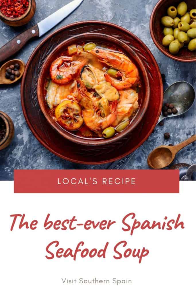 spanish seafood recipe 3 - Spanish Seafood Soup [Sopa de Marisco] Recipe