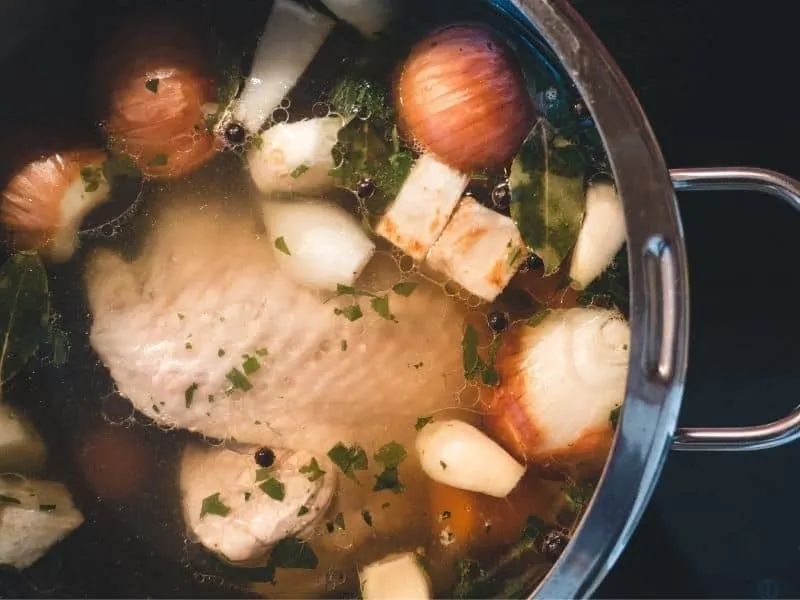 Cooking Chicken Broth