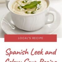 Are you looking for an easy leek and celery soup recipe? This is one of the most popular leek and celery recipes out there! It's easy, quick and tremendously healthy. The recipe for this celery leek soup comes from Spain and is one of our favorite Spanish soups. On some occasions, it can even be enjoyed cold. According to your needs this recipe can also easily be converted into a potato leek and celery soup to enjoy on cold days in winter. #spanishsoups #leekcelery #leekcelerysoup #leekceleryrecipes