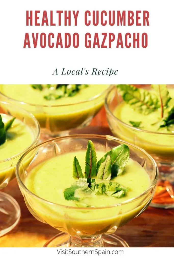 Are you interested in trying a Spanish Cucumber Avocado Gazpacho recipe? We have for you a super delicious cucumber avocado soup. This cold cucumber soup recipe is the perfect choice for the summer when all you want to eat is a chilled soup. If you're on a keto diet, know that this keto avocado soup is great for you. The cold cucumber and avocado soup is so simple to make and its taste is light and refreshing. #cucumberavocadogazpacho #cucumbergazpacho #avocadosoup #coldspanishsoup #gazpacho