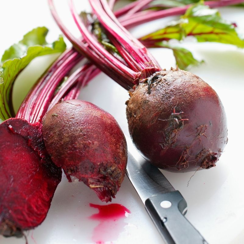 fresh beets for the beetroot gazpacho