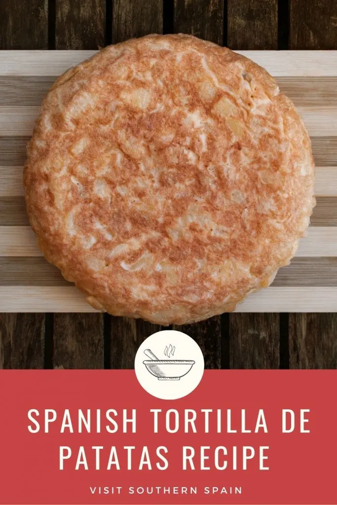Are you looking for a Tortilla de Patatas recipe? This Spanish tortilla recipe is Spain's most iconic recipe. The ingredients are straightforward, white onion, eggs, and potatoes, yet the taste is like no other. It's an easy omelette that requires a minimum of effort and it's ready in not time. The tortilla de patatas recipe can be served at any time but starting your day with a traditional Spanish breakfast is just what you need! #tortilladepatatas #spanishomelette #spanishbreakfast #tortilla