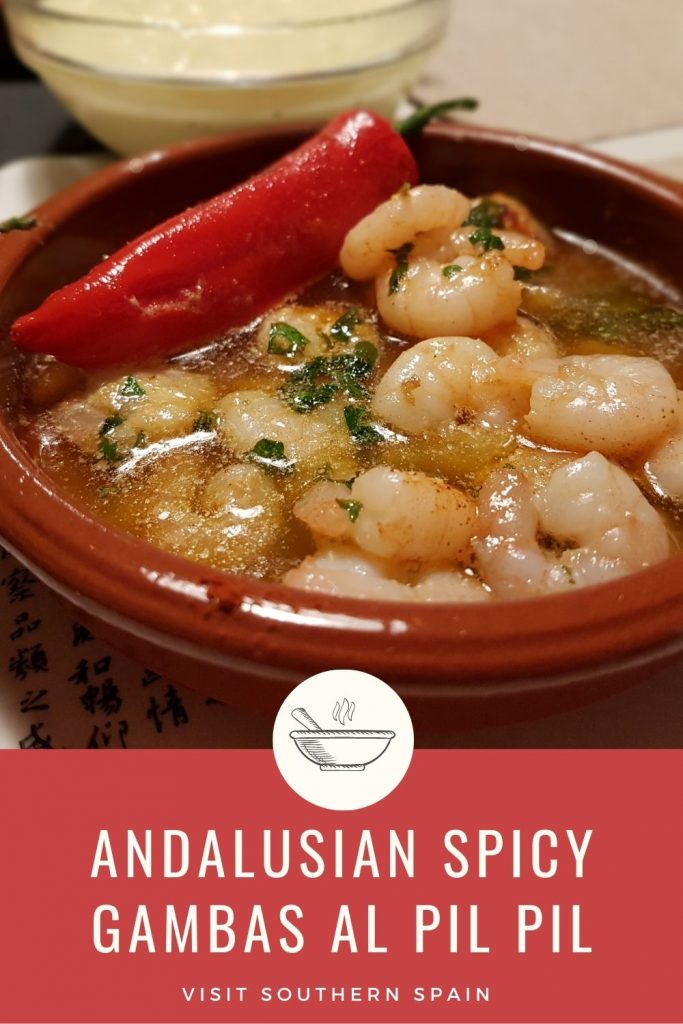 Are you looking for an Andalusian Spicy Gambas al Pil Pil? We have for you the famous garlic prawns recipe or gambas pil pil as is known worldwide. This Spanish recipe originates from Andalusia and is a combination of a delicious and spicy Pil Pil garlic sauce and, of course, gambas (prawns). Normally served in Cazuela, a clay pot, this Spanish gambas al pil pil is done in under 30 minutes and will offer you an explosion of flavor! #gambasalpilpil #garlicprawns #spanishrecipe #garlicsauce