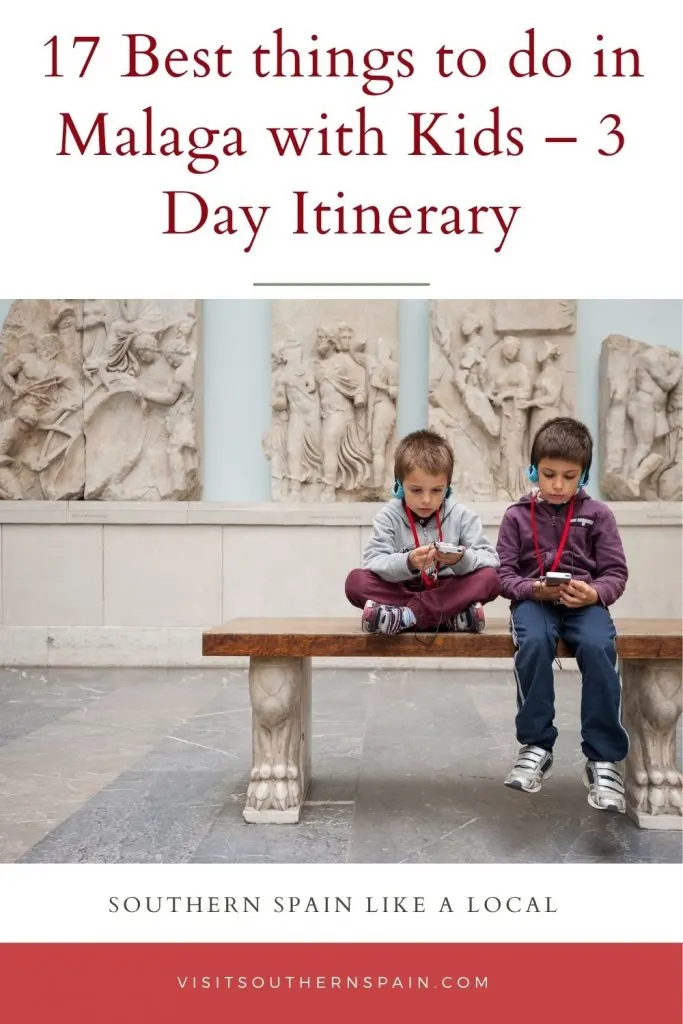 Are you wondering about the best things to do in Malaga with kids? If you're on your way to the charming Andalucian city of Malaga, our 3 Day Itinerary is a must-read. You will find everything you need from activities to do with kids, kid-friendly hotels, and where to go for lunchtime. Check out our guide to the 17 best things to do in Malaga with kids right now! #malagawithkids #thingstodoinmalaga #malaga #andalucia #familyholiday