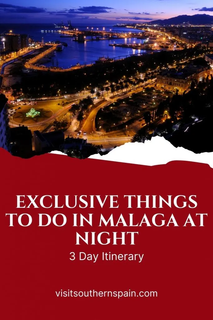 Are you looking for things to do in Malaga at night? Our list of the most interesting activities to do at night is a must-read if you are on a journey to the beautiful Andalusian town of Malaga. Relax in a restaurant with a sea view, dance in one of Malaga's night clubs or enjoy a chill night, tasting tapas. The choice is yours! Check out our guide to the 19 exclusive things to do in Malaga at night right now! #nightlifeinmalaga #thingstodo #malagaatnight #andalucia
