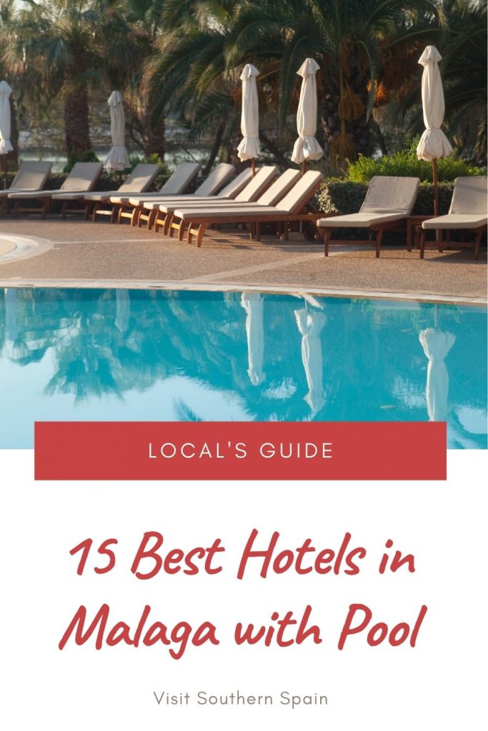 Are you looking for the best hotels in Malaga with pool? If a hotel with a pool is what you desire when visiting Malaga, Spain check out our guide to the best hotels with a pool in this charming Andalusian city. You can choose from beachfront hotels, hotels with indoor pool, or budget hotels. Nothing compares to a relaxing holiday by the pool in the beautiful Malaga city. Here are the 15 best hotels in Malaga with pool right now. #malaga #andalucia #hotelswithpool #poolhotels #holidayinspain
