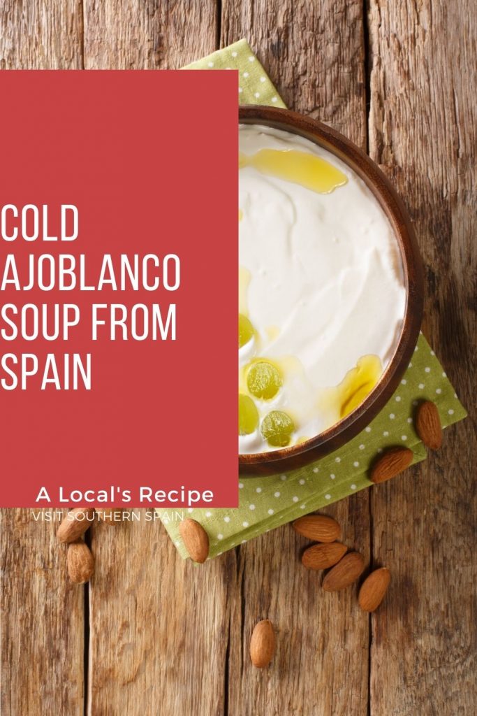 Are you looking for a Cold Garlic Soup recipe? The Ajo Blanco recipe is an Andalusian specialty for all the garlic lovers out there, having a unique taste. Ajo Blanco soup is a garlic soup recipe that is served during summertime and you can find it all over Spain, in restaurants and supermarkets alike. The ajoblanco recipe's main ingredients are garlic and almond, making the Spanish garlic soup a healthy and nutritious one. #coldgarlicsoup #ajoblanco #coldspanishsoup #garlicsoup #summersoup