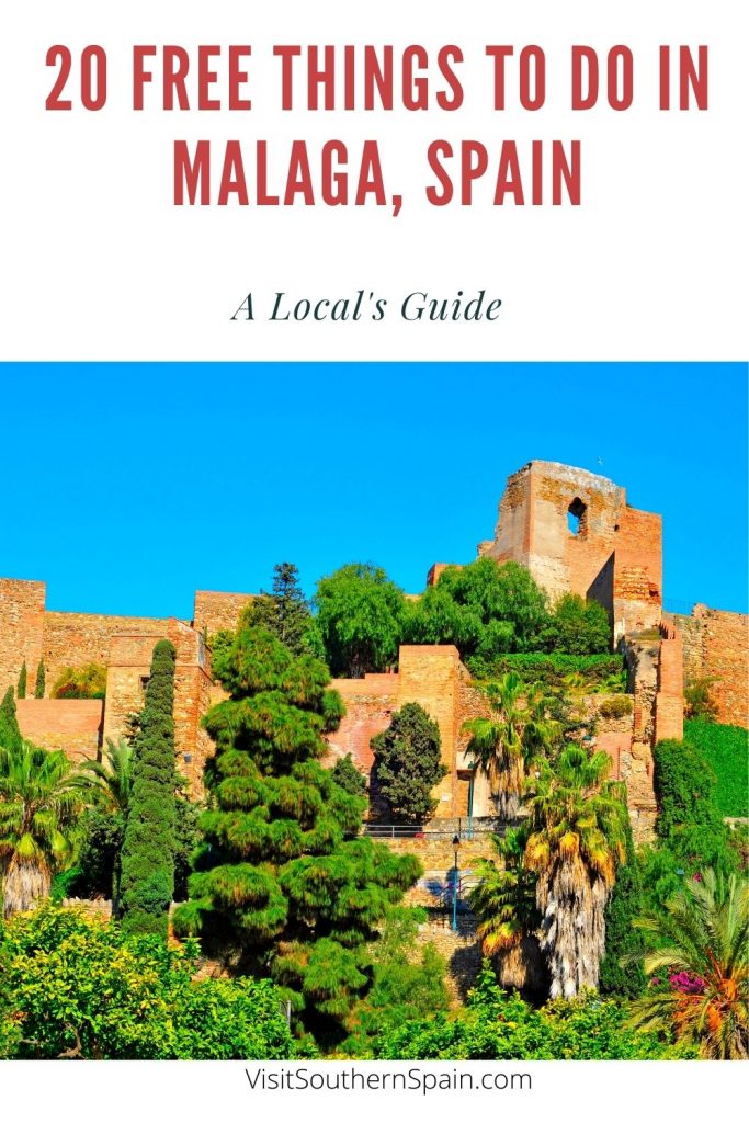 Are you looking for free things to do in Malaga, Spain? We've compiled for you a 3-day itinerary so your holiday in the beautiful Andalucian city can be as seamless as possible. Whether you're after things to do with friends or family, Malaga city offers you some of the best experiences, all of them for free. Relax on the beach, visit a museum or stroll in the park, and many more inside our guide for the 20 free things to do in Malaga. #freethings #malagaholiday #andalucia #freethingsinmalaga
