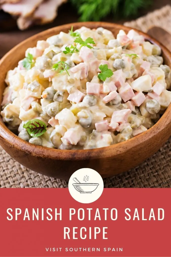 Are you looking for a Spanish Potato Salad Recipe? This Spanish salad or better known as ensaladilla rusa is easy to make and incredibly tasty. There isn't one restaurant or even supermarket that doesn't have this salad. A Sunday barbeque would be incomplete without a Spanish potato salad with tuna and it goes well with everything. Because it's both nutritious and delicious, Ensalada rusa is one of the best salads for any meal. #spanishsalad #ensaladarusa #potatosalad #spanishpotatosalad