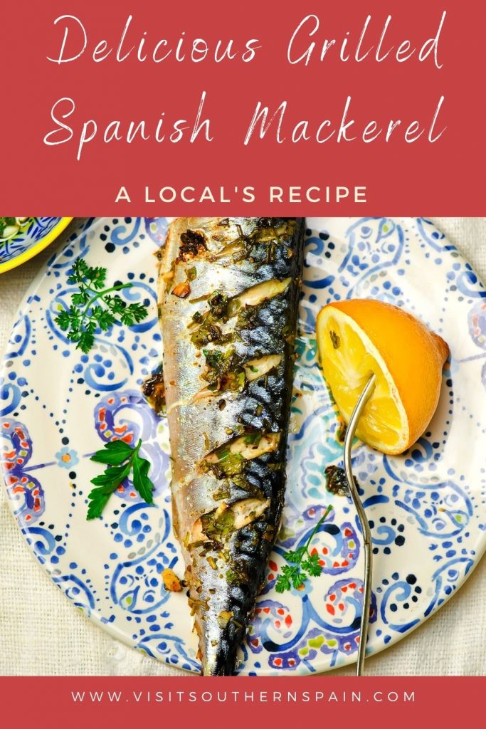 Are you looking for a Grilled Spanish Mackerel recipe? The Spanish mackerel is a recipe that puts the mackerel fish in the spotlight. This grilled Spanish mackerel is simple but you won't be disappointed by the Mediterranean flavors of this mackerel fish recipe. The vegetables are there to offer you a healthy and light Spanish dinner that will make you feel like in a Spanish restaurant on the beach. A must-try for every fish lover! #grilledmackerel #mackerelrecipe #spanishfish #fishrecipe #fish