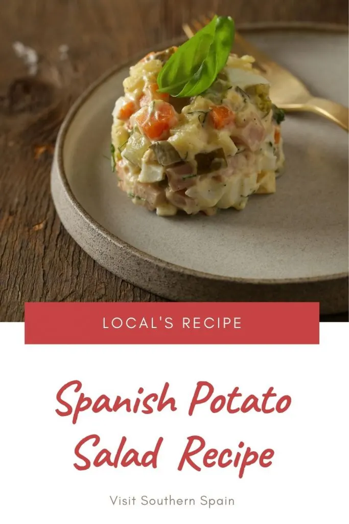 Are you looking for a Spanish Potato Salad Recipe? This Spanish salad or better known as ensaladilla rusa is easy to make and incredibly tasty. There isn't one restaurant or even supermarket that doesn't have this salad. A Sunday barbeque would be incomplete without a Spanish potato salad with tuna and it goes well with everything. Because it's both nutritious and delicious, Ensalada rusa is one of the best salads for any meal. #spanishsalad #ensaladarusa #potatosalad #spanishpotatosalad