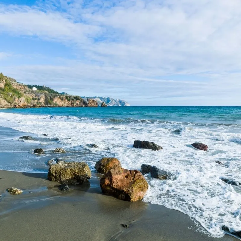 El Chanquete Beach in Malaga, where you find things to do in malaga in october