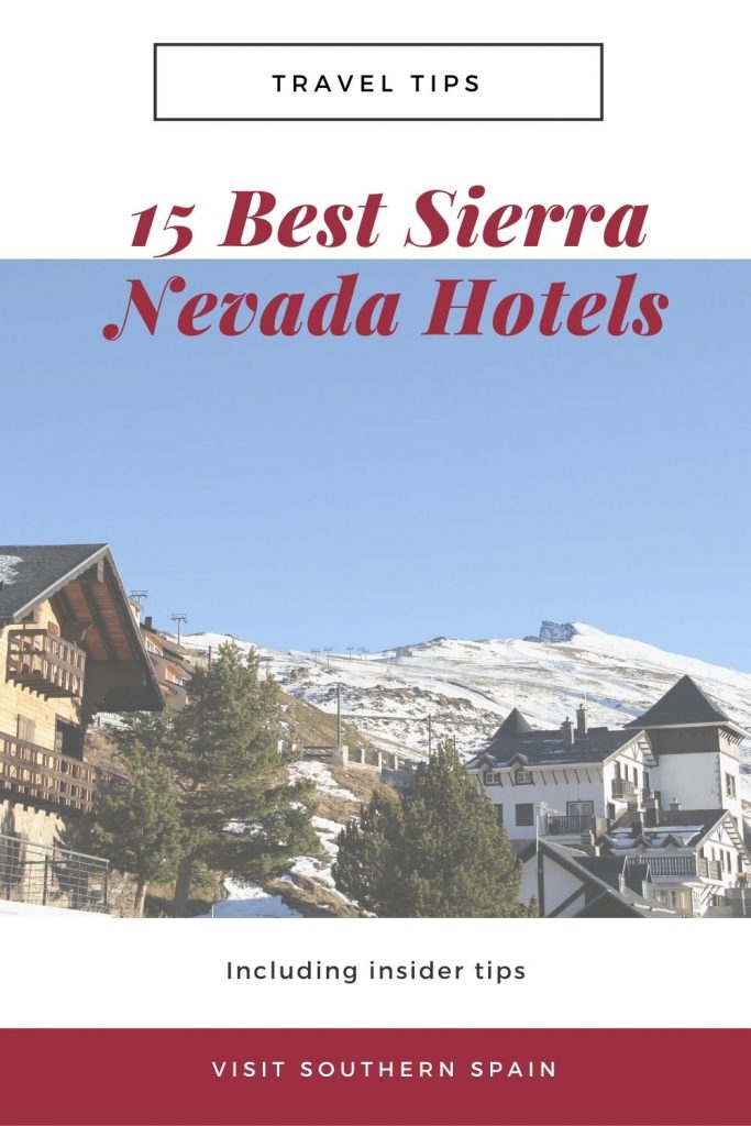 Are you looking for hotels in Sierra Nevada, Spain? The Sierra Nevada ski resort is one of the best places for skiing and a unique place where the sea is only a few hours away from the ski resort. We've compiled for you a list of some of the best hotels, from 5-star hotels, family-friendly hotels, to the best hotels with a pool. Here are the 15 best Sierra Nevada hotels for your next winter getaway. Check them out! #sierranevada #sierranevadahotels #spain #skiholiday #sierranevadaresort