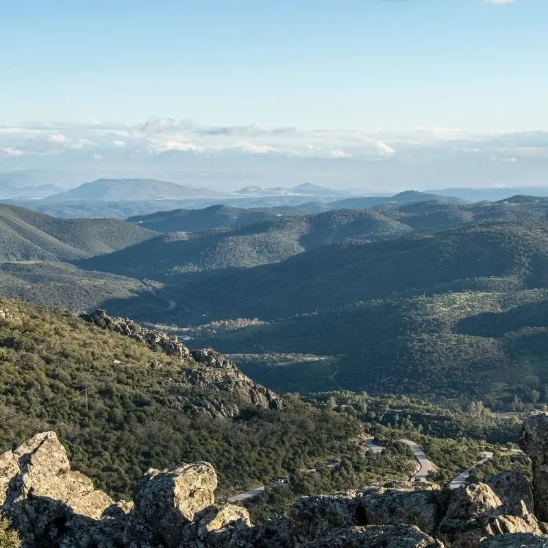 Despeñaperros Natural Park mountain range filled with trees