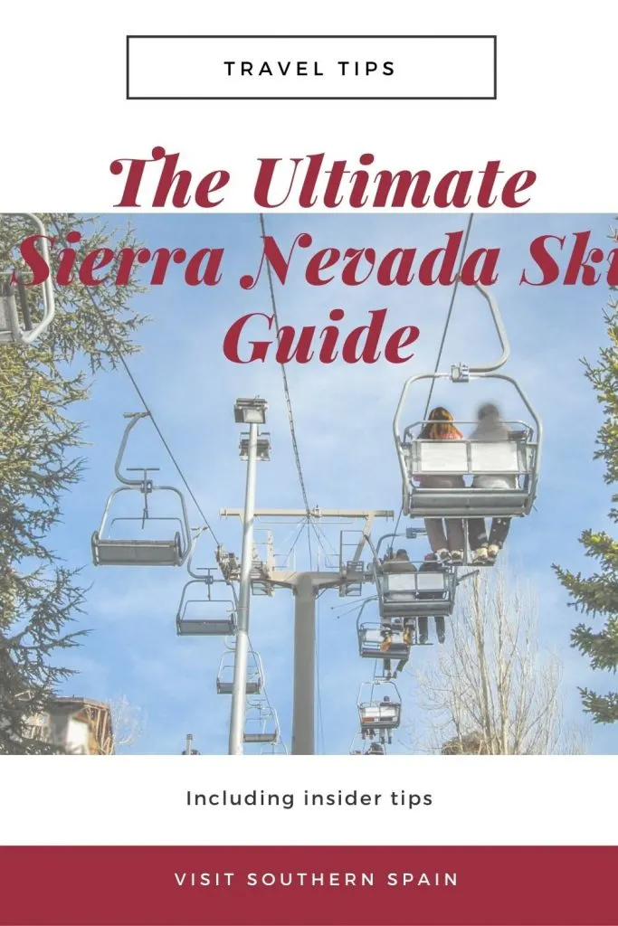 Are you looking for a Sierra Nevada ski guide? We've got you covered this winter with our thorough guide to skiing in Spain. Sierra Nevada ski resort is a great place to ski, for beginners and advanced skiers alike. This resort has a total of 131 pistes, 21 lifts, and a beautiful resort village, Pradollano that will make your ski trip to Spain unforgettable. Plan your ski trip checklist with the help of our Ultimate Sierra Nevada Ski Guide. #sierranevadaskiguide #skiguide #sierranevadaresort #spain