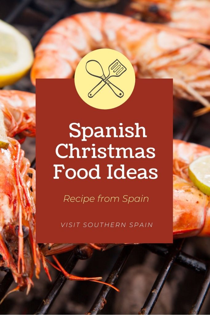 Are you looking for some Spanish Christmas Food Ideas? Our Christmas-edition food guide is here to help you prepare an Andalusian Christmas dinner. Some of the best recipes for Christmas will elevate your Christmas Eve dinner with a Spanish feast. A typical Christmas dinner in southern Spain consists of Pavo Navideño, grilled prawns, roast suckling pig, and Spanish Christmas Pastries. Choose what you like and make it Spanish! #christmasfood #spanishchristmasfood #spanishfoods #christmasdinner