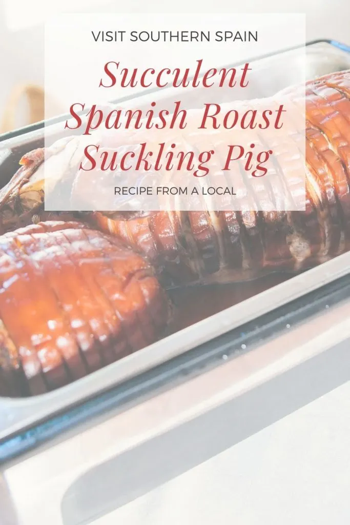 Are you looking for a succulent Spanish roast suckling pig recipe? Cochinillo Asado as it's known in Spain is a delicious whole pig roast that is beloved by everyone, especially meat lovers. If you are wondering how to roast a pig you are in the right place. The roast whole pig is the perfect option if you are hosting the Christmas dinner party but can also be served at any time. The roast piglet is a succulent and scrumptious recipe. #roastsucklingpig #roastpig #pigletroast #cochinillo