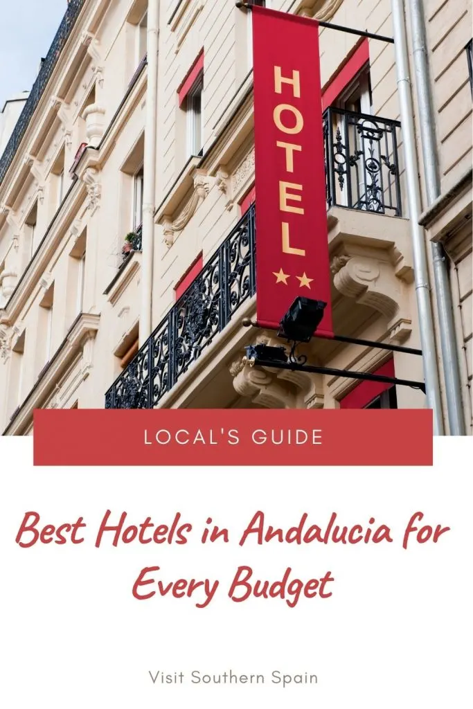 Are you wondering which are the Best Hotels in Andalucia for Every Budget? You can read all about some of the best hotels in Southern Spain in our accommodation guide. You can choose from 5-star hotels with gorgeous views and perfect rooms to budget ones that are just as beautiful. While you are here you can visit the best towns in Andalucia and have a hassle-free journey regarding where to stay. Here are the 22 best hotels in Andalucia right now! #andaluciahotels #besthotels #andalucia #hotels