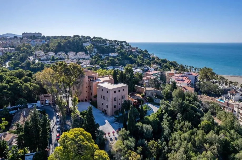 aerial view of Soho Boutique Castillo de Santa Catalina, one of the best adults-only hotels in Malaga