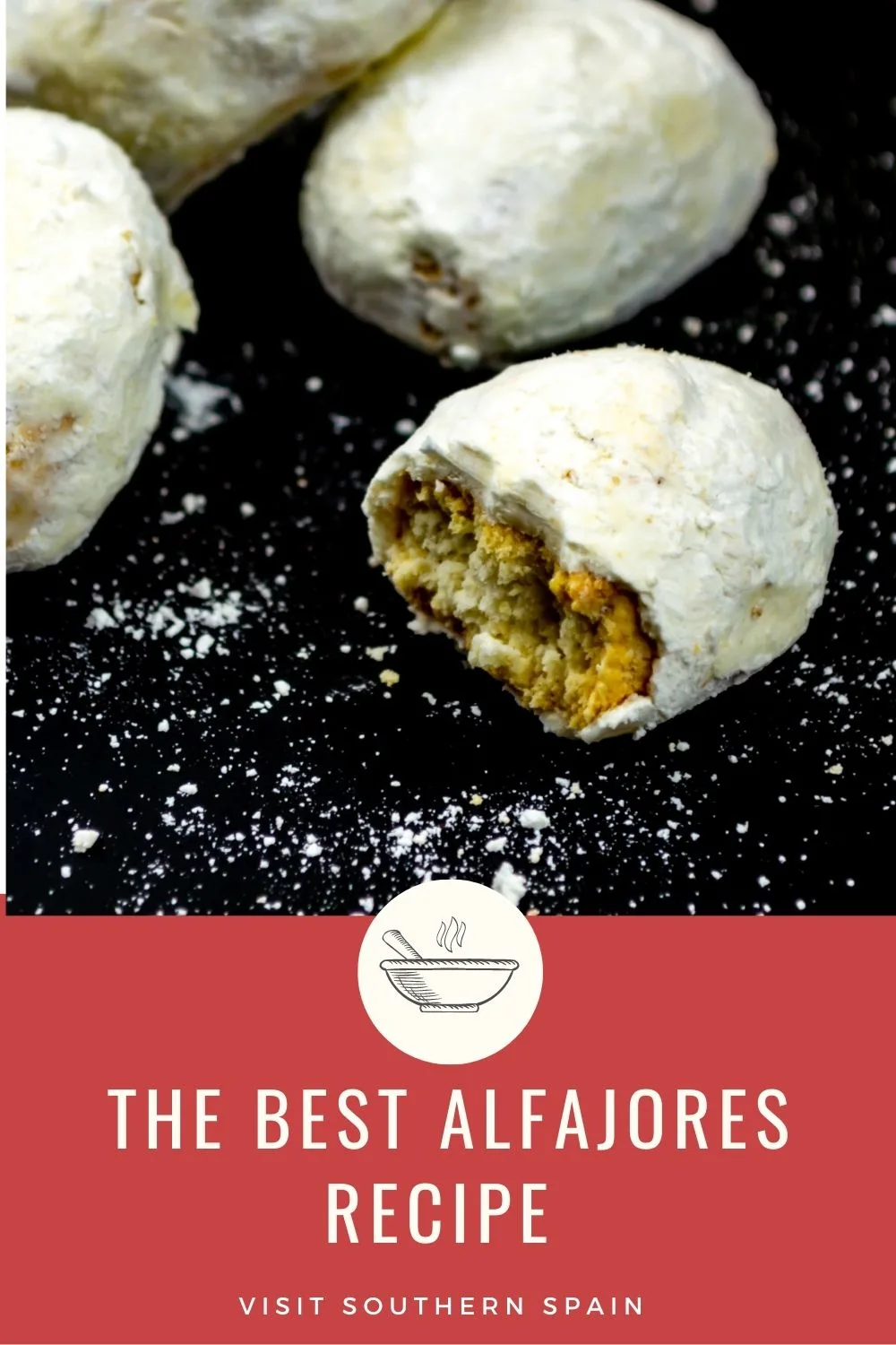 Want to try the best Alfajores recipe ever? The Alfajores recipe is the perfect choice if you want an irresistible dessert made in no time. This easy alfajores recipe requires no baking and is made out of nuts and spices which gives them a unique flavor. These Spanish cookies can be found in stores all over Andalucia, from where they originate. You can try our recipe for alfajores and treat yourself with these yummy goodies. #alfajores #alfajoresrecipe #andalucianalfajores #spanishcookies