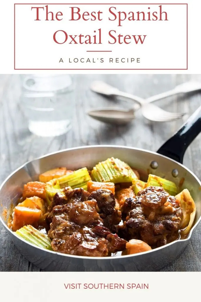 Are you looking for a Spanish oxtail recipe? You can find here one of the best oxtail recipes that you can prepare for your next dinner. The southern oxtail recipe is a beloved oxtail stew from Andalucia that is mostly prepared during the cold season but it can be prepared throughout the entire year. This Spanish oxtail stew recipe is easy to make but you'll soon discover how savory and tasty oxtail meat can be, especially in the form of a stew. #oxtailstew #spanishstew #oxtailrecipe #stewrecipe