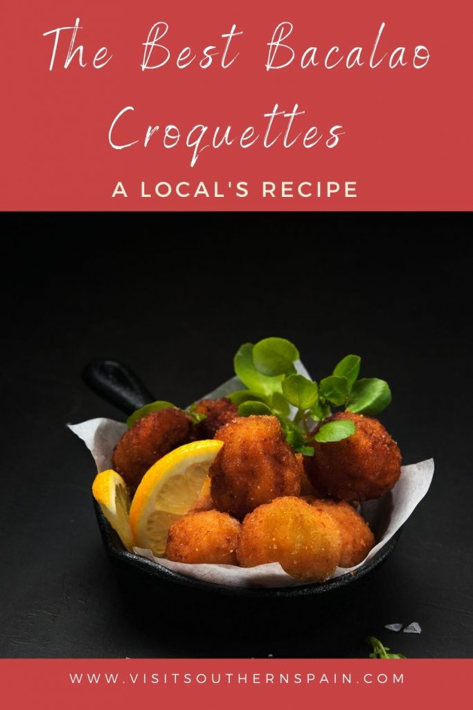 Are you looking for The Best Bacalao Croquettes Ever? With just one bite of these Spanish tapas, you'll be transported to the beaches of southern Spain where cod croquettes are famous. These Spanish croquettes are easy to make and you don't need many ingredients to do them. Whenever you have a party, these fish appetizers are a great idea to impress your guests and make sure they'll ask the recipe. Codfish croquettes are what you need! #bacalaocroquettes #croquettes #codrecipes #codcroquettes