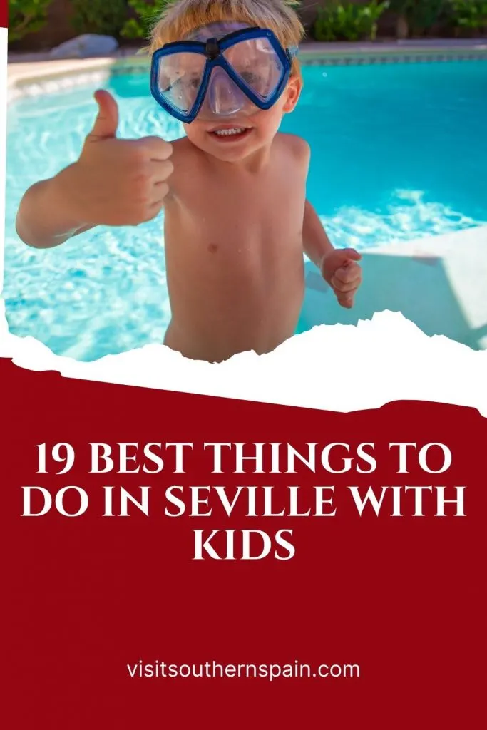 Are you looking for things to do in Seville with kids? You can read all about the things to do in Seville, Spain for your family holiday in Andalusia's most beautiful city. There are a lot of magical stuff that you could do in Seville with kids and make for them a holiday to remember. Among the kid friendly activities you can choose, there's the Magic Island which your kids will absolutely love and much much more! #thingstodoinseville #holidaywithkids #kidsinvacation #seville #sevillewithkids