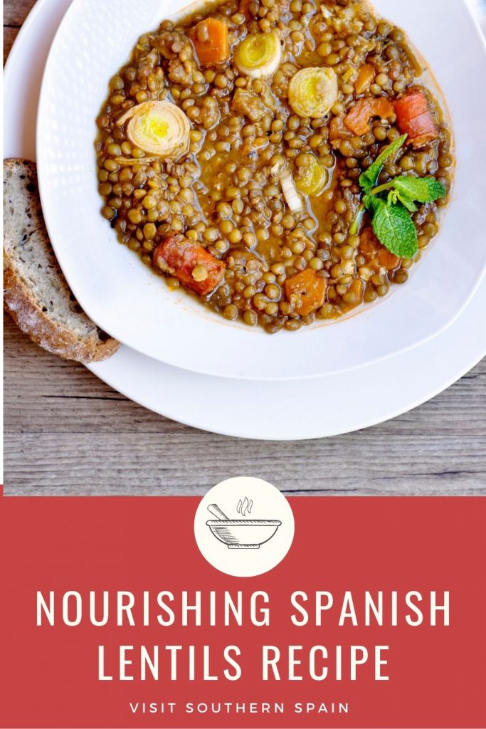 Are you looking for a Nourishing Spanish Lentils Recipe? You can stop searching because we have for you a hearty lentil stew recipe that you must try. This easy lentil recipe is packed with protein both from lentils and the savory chorizo, which gives this Spanish stew a rich and flavourful touch. We encourage you to try the Spanish lentils with chorizo and bring the Spanish flavors into your kitchen in less than one hour. #spanishlentils #lentilsstew #spanishstew #spanishlentilsrecipe #lentils