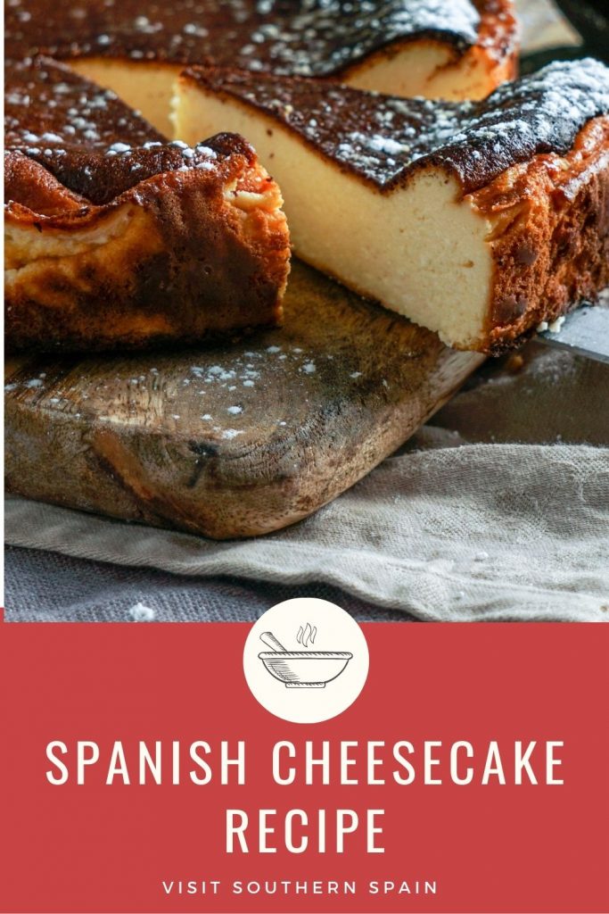 Do you want to try the ultimate Spanish Cheesecake recipe? Our burnt basque cheesecake is an easy recipe, that can be done with very few ingredients and is ready in under 1 hour. This burnt cheesecake has a light texture and you can serve it with everything, especially fresh fruits, and whipped cream. If you have guests and don't know what dessert to serve, this Spanish basque cheesecake will save your dinner party any time. #spanishcheesecake #basquecheesecake #burntcheesecake #cheesecake