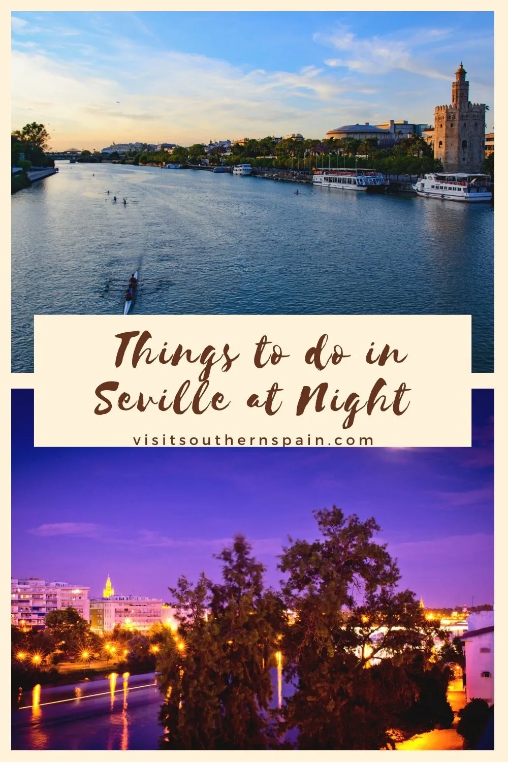 Are you looking for things to do in Seville at night? Our list of the most interesting activities to do at night is a must-read if you are on a journey to the beautiful Andalusian town of Seville. Watch a flamenco show, dance in one of Seville's nightclubs, or enjoy a chill night, tasting tapas. The choice is yours! Check out our guide to the 12 unforgettable things to do in Seville at night right now! # thingstodoatnight #sevilleatnight #seville #nightlife #andalucia