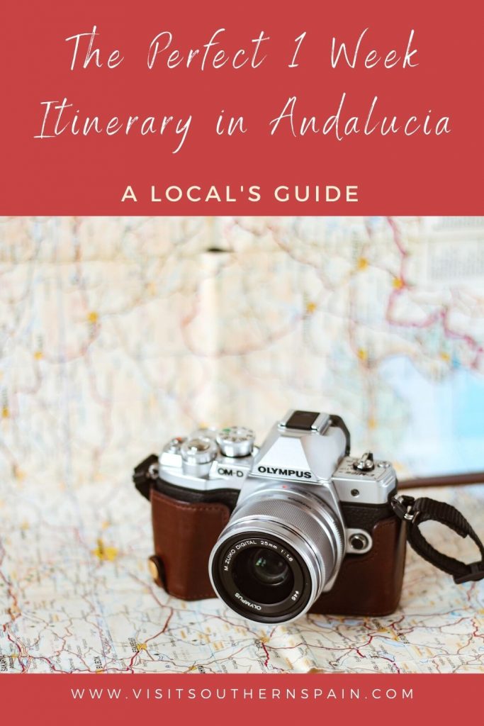 Are you looking for the perfect 1 week itinerary in Andalucia? Get lost in one of the most beautiful regions in Spain, where the blue flag beaches, castles, and historic cities tell their own story. With the help of your itinerary, you will get to admire the cities of Ronda, Malaga, Seville, and Granada. You won't ever want to leave Andalucia and its gorgeous attractions and you won't easily forget this holiday. #1weekitinerary #itineraryinandalucia #visitandalucia #southernspain #holidayinspain